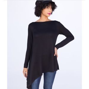 Agnes & Dora Asymmetrical Tunic Black